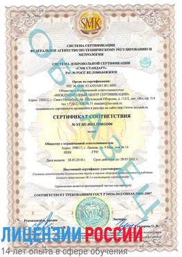 Образец сертификата соответствия Глазов Сертификат OHSAS 18001