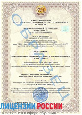 Образец разрешение Глазов Сертификат ISO 50001